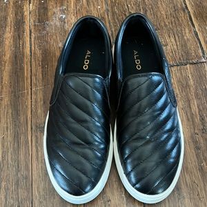 Aldo leather slip on shoes